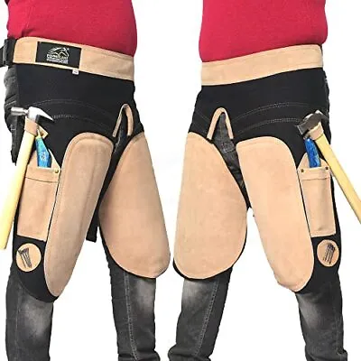 Farrier Chaps Apron - Leather & Canvas With 2 Nail Magnets 23 Inches (59cm) • $89.66