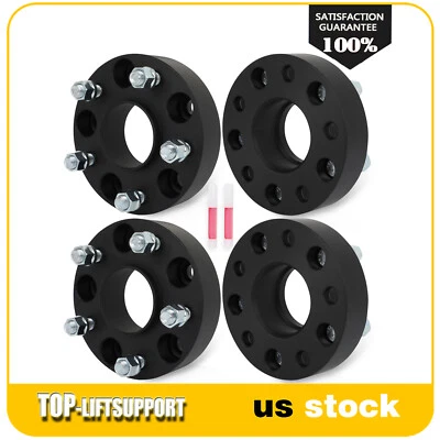 4 Wheel Spacers 1.5" Thick, 5x5 Bolt Pattern - Fits Jeep JK Wrangler & Grand Cherokee, Black Finish
