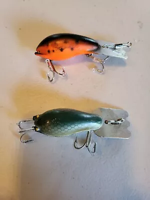 Original Lot Of 2 Fred Arbogast Mudbug 3 In. Crankbait Fishing Lures • $9.95