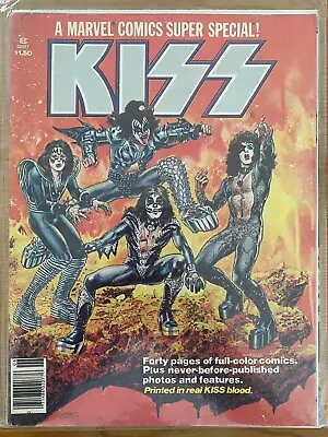 1977 Marvel Comics KISS Real Blood Ink Super Special Comic #1 W/ Poster Volume 1 • $220