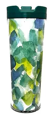 NEW STARBUCKS Summer Green Watercolor Tumbler Coffee/Tea Mug  Made In USA • $9.25