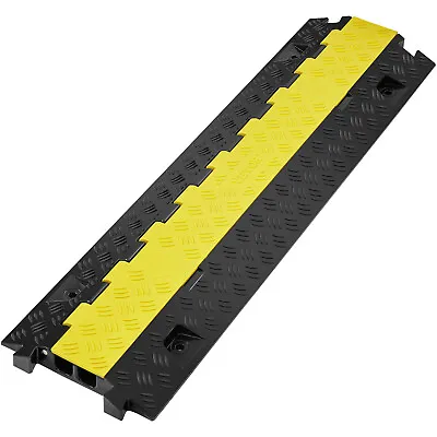 VEVOR 2 Channel Cable Protector Ramp 22000 Lbs Load TPU Wire Cable Cover Ramp • £19.55