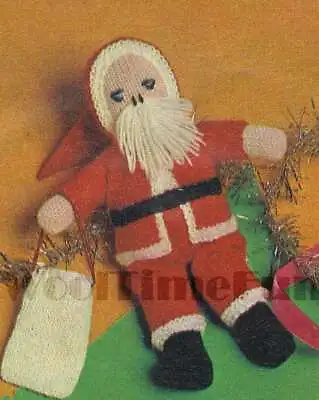 Knitting Pattern Vintage Santa Clause/Father Christmas Xmas Toy Plus Baby's Ball • £1.80