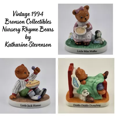 Vintage 1994 Nursery Rhyme Bears Figurines Bronson Collectibles (U Choose) • $8.99