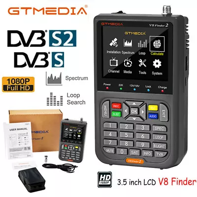 GTMEDIA V8 Sat Finder Meter Satellite HD DVB-S/S2/S2X TV Signal Meter 3.5''LCD • $73.99