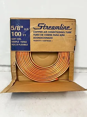 Mueller Streamline Line Set Copper Tube 5/8  ODx100' Rolled Copper Coil DA10100 • $202.50