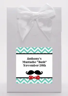 Mustache Bash - Personalized Birthday Party Goodie Bags - Set Of 12 • $12
