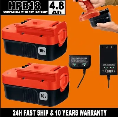18V For Black & Decker HPB18 18 Volt 4.5Ah Battery /Charger HPB18-OPE 244760-00A • $15.99