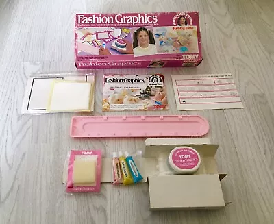 Vintage Tomy Fashion Graphics Set V Rare Sealed Contents 80s Toy / Plates Wheel • $93.25