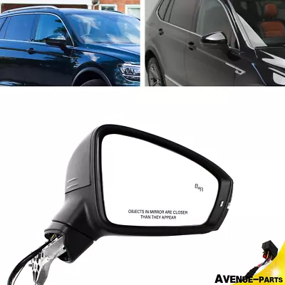 Passenger Side Heated 6+2pin Turn Light Blind Spot Mirror For VW Tiguan 2017-21 • $160.59