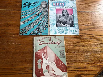 Vintage Sewing Books Lot Of 3 Different 1940's Vg Condition • $9.99