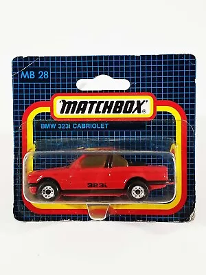 Matchbox BMW 323i Cabriolet / 1991 / MB 28 / Rare Blue Grid Short Card • $64.95