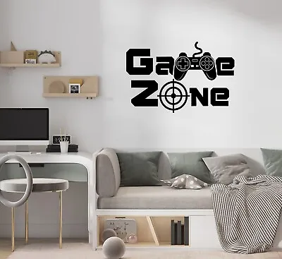 £3.89 • Buy Wall Stickers Game Zone Art Décor Vinyl Gaming Kids Room  Gamer PS Xbox Decal