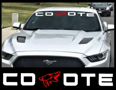 COYOTE Windshield Banner Vinyl Decal Sticker Back Window Fits Ford Mustang  • $19.99