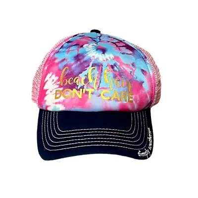 Simply Southern Tie Dye Beach Hair Don’t Care Trucker Mesh Hat Adjustable Buckle • £7.72