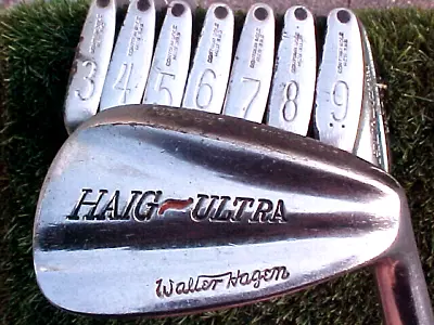 Walter Haig Ultra Contour Sole Steel Tour Blade Golf Clubs Set Irons 3 Thru PW • $72