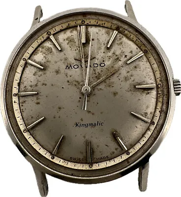 Vintage 33mm Movado Kingmatic S 17 Jewel Men's Automatic Wristwatch 395 Steel • $140