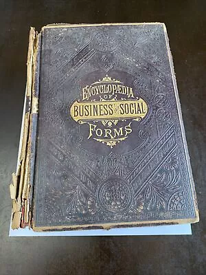 National Encyclopedia Of Business And Social Forms 1882 Hardcover Etiquette  • £70.78