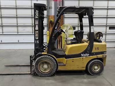 Yale GLP060VX 2008 Pneumatic Tire Forklift 6000lb Lift 3 Stage LP Gas 15876Hours • $12499.99