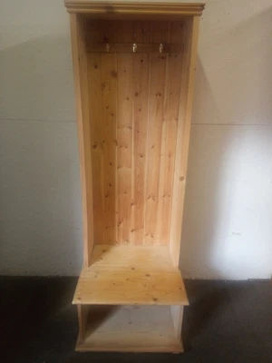 £65 • Buy Solid Pine Hall Stand, Coat, Shoe Storage 