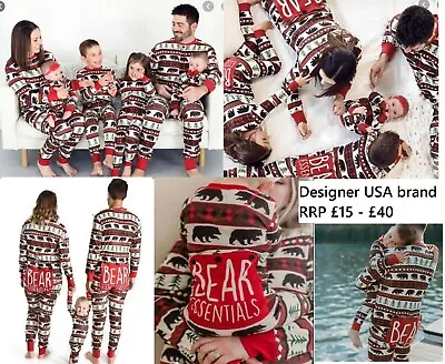 £5 • Buy Family Mens Ladies Kids Baby All In One Pyjama Loungewear Flapjack Bear RRP £40