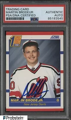 Martin Brodeur Signed 1990 Score Hockey #439 RC Rookie AUTO PSA/DNA • $20.50