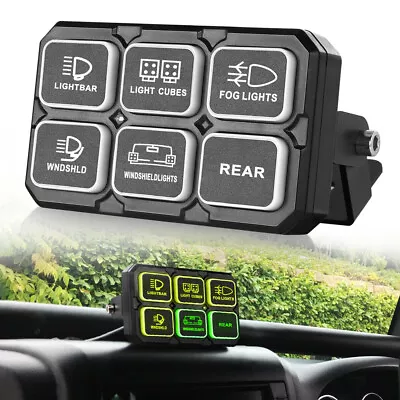 6 Gang On-OFF Switch Panel Lights Control For Jeep Wrangler JK Car Marine Cover • $129.99
