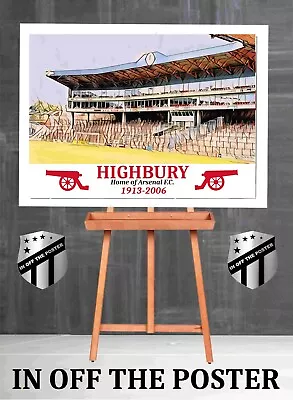 £9.95 • Buy Arsenal Highbury 'Clock End' A3 Wall Art PRINT