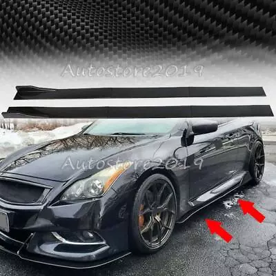 For Infiniti G37 Sedan Coupe Carbon Fiber Side Skirt Extension Splitter Spoiler • $62.95