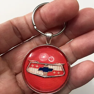 Vintage Chevrolet Bel Air Wheel Spinner Emblem Logo Keychain Reproduction Chevy • $12.95