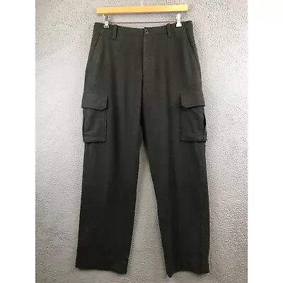 Vintage J.Crew Wool Blend Cargo Pants 34x34 Thick • $34.99