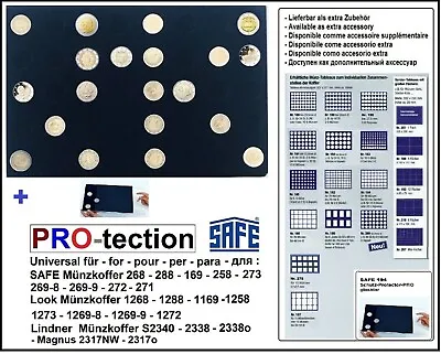 Coin Trays 40 Round Compartments 26 Mm Blue Safe 190+ 194 Pro Protective Slip • £10.19