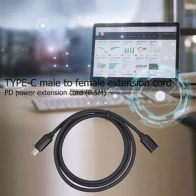 $5.86 • Buy Type C Male To Female PD Charging USB C Extension Cable Sync Cord X1 K5H4