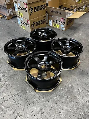 Volk Racing TE37 Saga SL MSpec 18x9.5 +39 5x114 Pressed Black FOR SUBARU WRX/STI • $3880