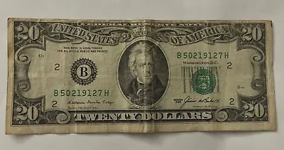 1985 Twenty Dollar Federal Reserve Note $20  ERROR MISPRINT MISALIGNED • $1250