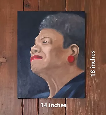 Maya Angelou Portrait Oil On Canvas • $300