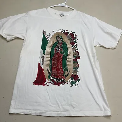 Vintage Our Lady Of Guadalupe Single Stitch T-Shirt Size M • $35.70