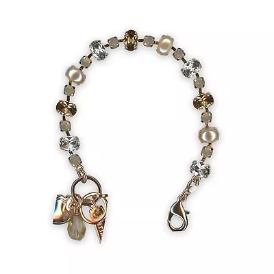 Bracelet By Mariana SeaShell Coll. Exquisite Clear Lt Colorado Topaz Pearl... • $145