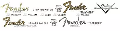 2 Fender Stratocaster 2 Fender Telecaster Headstock Decals + 1 CS Decal - 4 Sets • $9.99