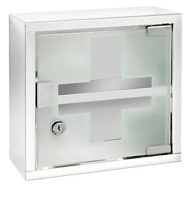 Medicine Cabinet With Lock Wall Mounted Bathroom Storage Hanging Medical Cabin • $113.94