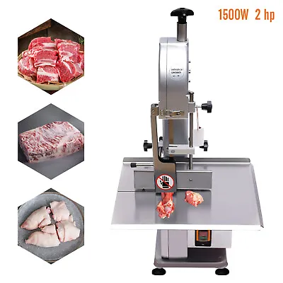 1500W Electric Commercial Meat Bone Saw Machine Frozen Meat Cutting Band Cutter • $381.90