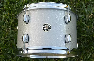 GRETSCH 12  CATALINA MAPLE TOM In SILVER SPARKLE For YOUR DRUM SET! LOT J919 • $318.59