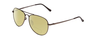 $70.95 • Buy Coyote Classic II Unisex Aviator Polarized BI-FOCAL Sunglasses In Gun Metal 55mm
