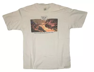 Rare Vintage 90s Michelangelo Art Parody Jesus Shirt Size XL • $39.99