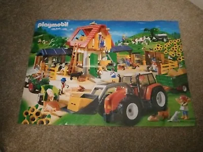 Playmobil Country Farm Set Animals Tractor Poster A2 • £9.99