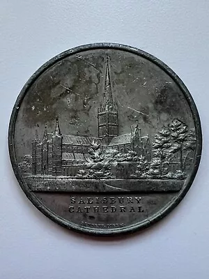 GREAT BRITAIN SALISBURY CATHEDRAL WHITE METAL MEDAL (Bennett) • $5