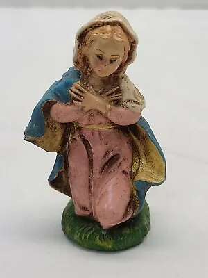 Vintage Christmas Nativity Manger Paper Mache Putz Composition Italy 1950s Mary • $20