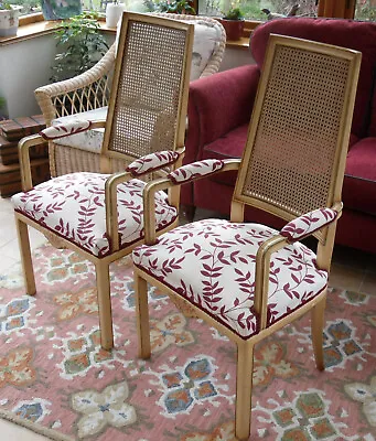 £175 • Buy 2 X French Style Bergere Back Carver Arm Chairs - 109 Cm Tall X 21 Cm Wide