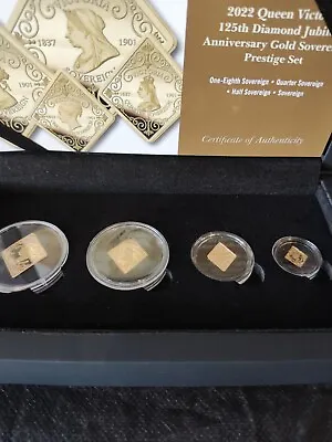 Queen Victoria 125th Diamond Jubilee Anniversary Gold Proof Sovereign Set 2022 • £1200