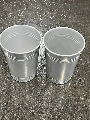 Vintage Aluminum Tumbler Drinking Cups Set Of 2 • $14